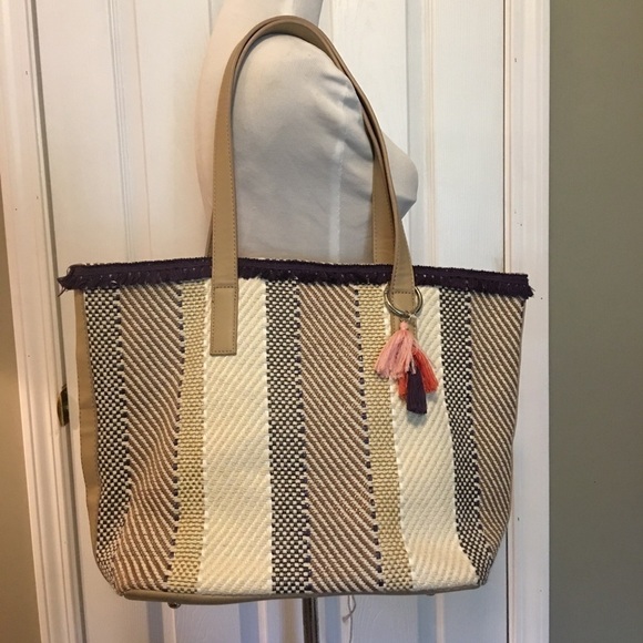 EST 1946 CATO WOVEN BAG. BOHO, BEACHY, COASTAL GRANDMA - Picture 1 of 8